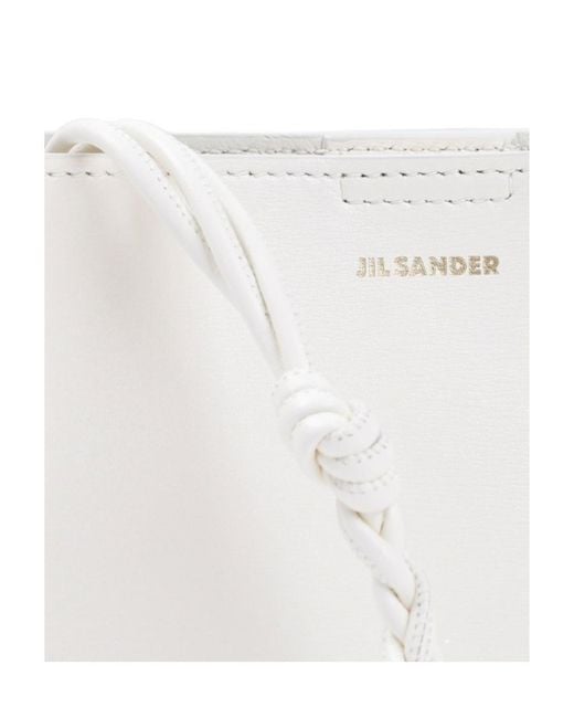 Jil Sander White Tangle Small Shoulder Bag