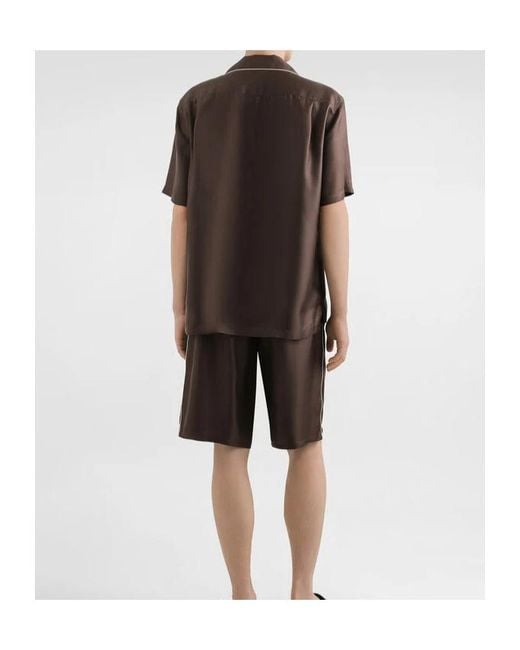 Dolce & Gabbana Black Drawstring-Waist Shorts for men