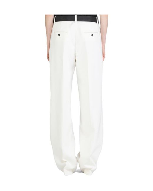 N°21 White Belt-Loop Casual Pants