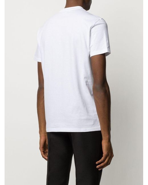 McQueen White Item O-Neck Short-Sleeved T-Shirt for men