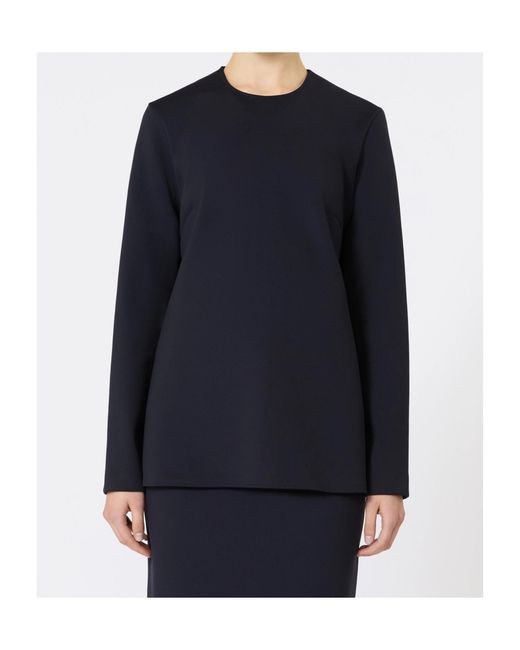 Max Mara Black Slim Fit Crewneck Top