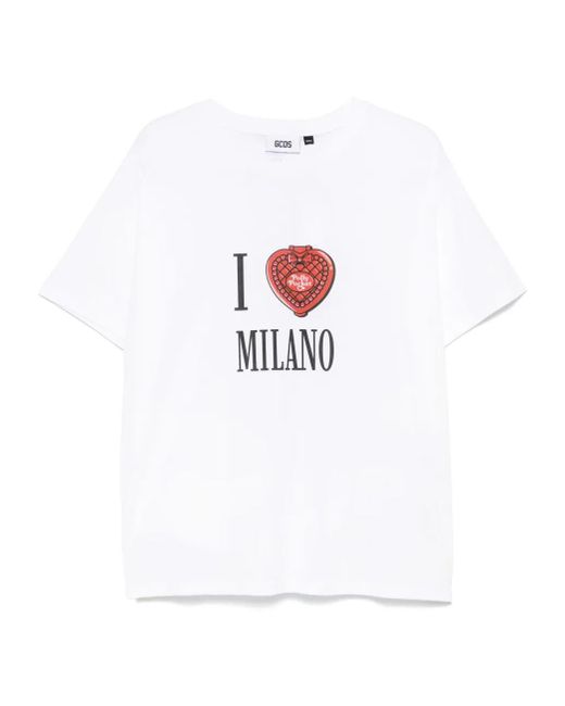 Gcds White X Polly Pocket Milano T-Shirt for men