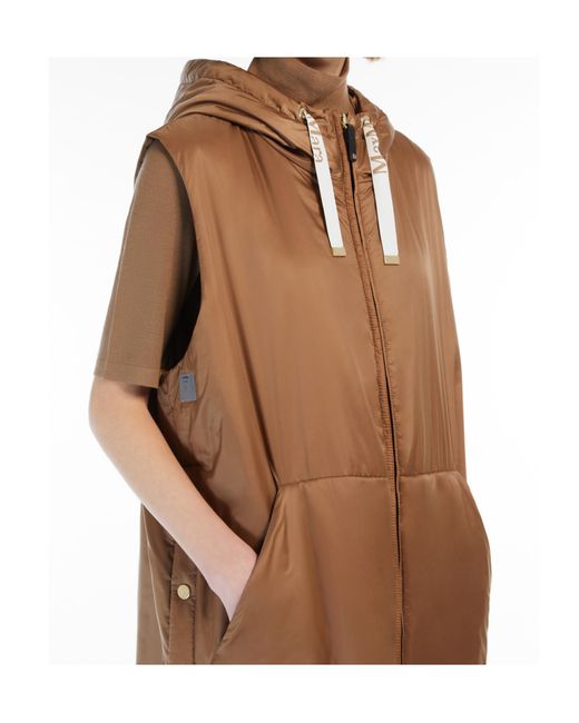 Max Mara Brown The Cube Zip-Up Drawstring Gilet