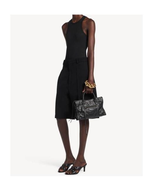 Balenciaga Black E 26 Studded Heeled Sandals