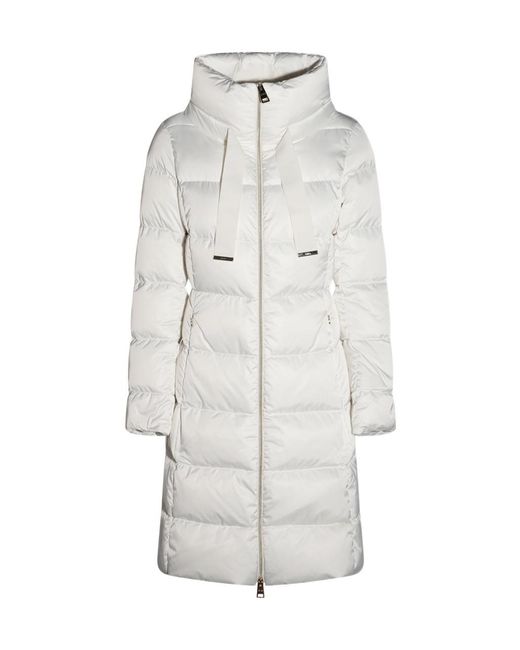 Herno Gray Zip-Up Drawstring Coat