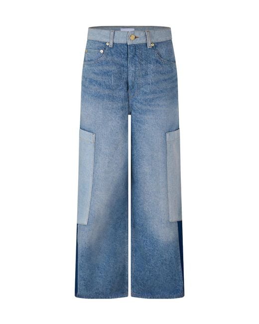 Ganni Blue Versatile Loose-Fit Jeans