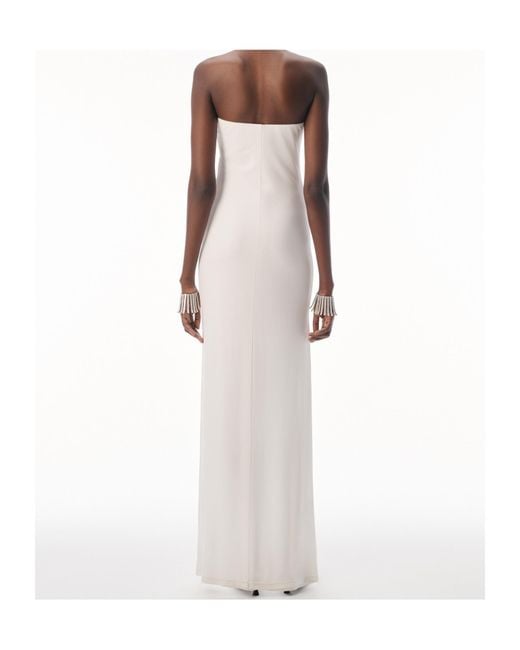 Alexander Wang White Strapless High-Low Bodycon Dress