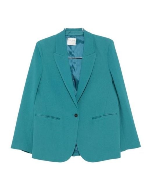 Forte_forte Blue Single-Breasted Notched-Lapels Jacket