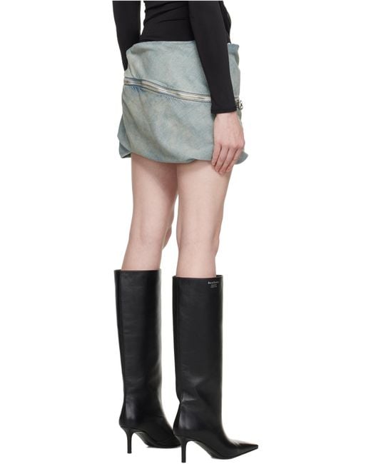 DIESEL Blue De-Clot-S1 Short Denim Skirt