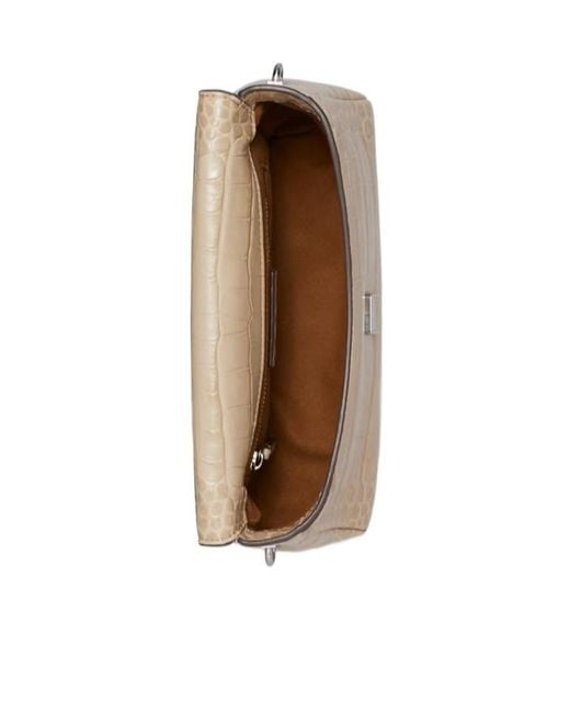 Tory Burch Metallic Small Charlie Embossed Shoulder Bag