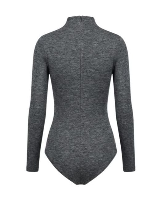 Jil Sander Gray Long-Sleeve Bodysuit