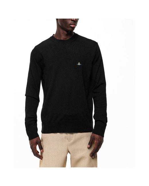 Vivienne Westwood Black Crew Neck Jumper for men