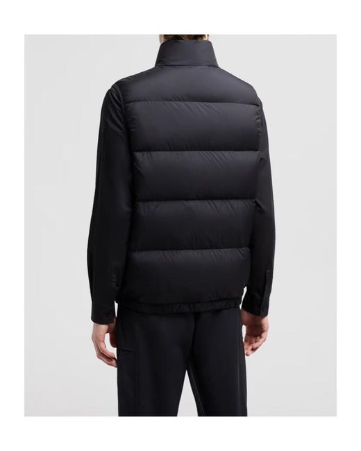 Moncler Black Fedare Zip-Up Padded Gilet for men