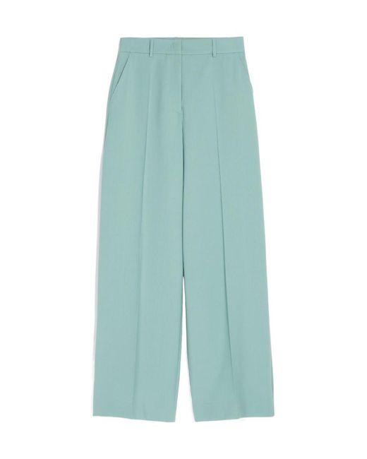 Weekend by Maxmara Blue Logo Wide-Leg Pants