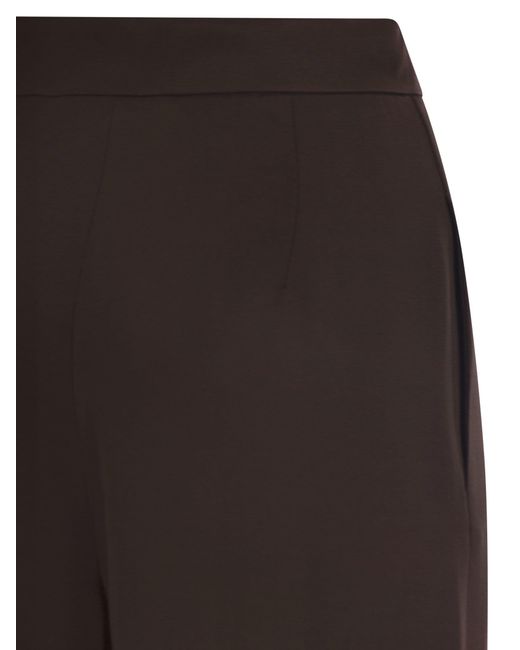 Max Mara Brown Studio Msealpaca Fluid Palazzo Trousers