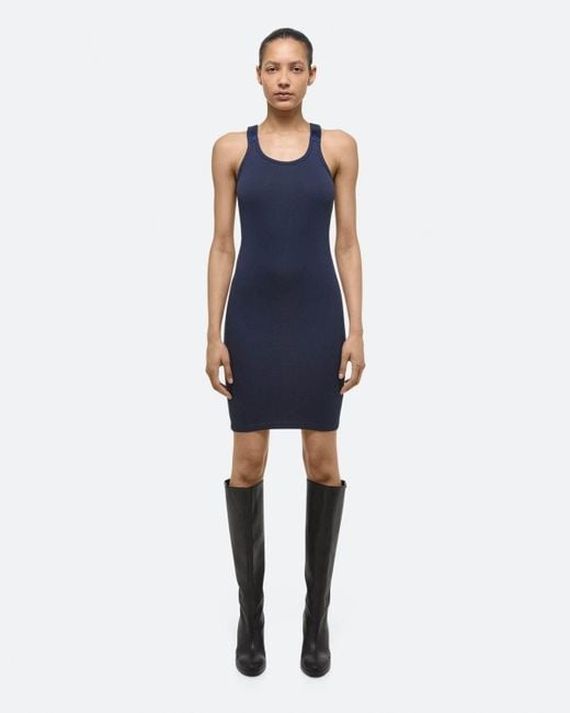 Helmut Lang Blue Seatbelt Tank Dress