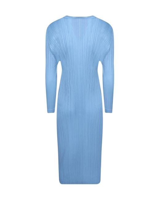 Pleats Please Issey Miyake Blue Monthly Colors: January Midi Dress