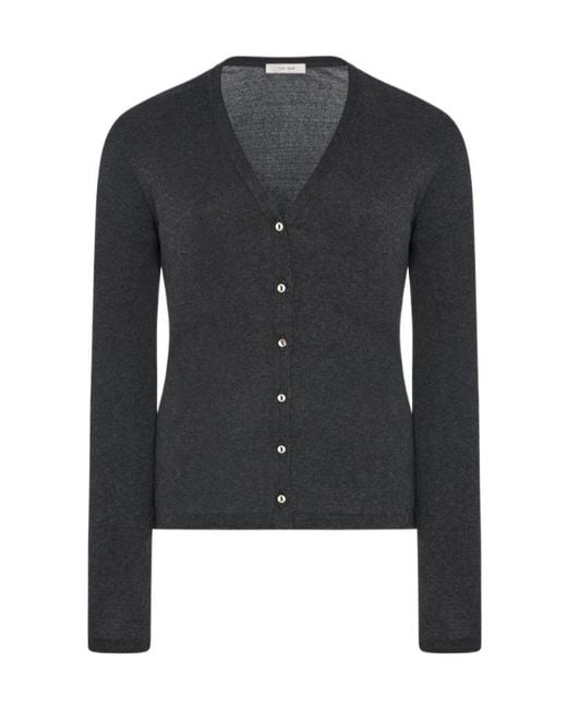 The Row Black Cresp Cardigan