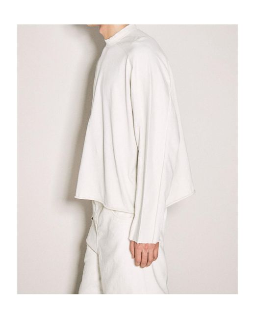 Entire studios White Heavy Long Sleeved Crewneck T-Shirt for men