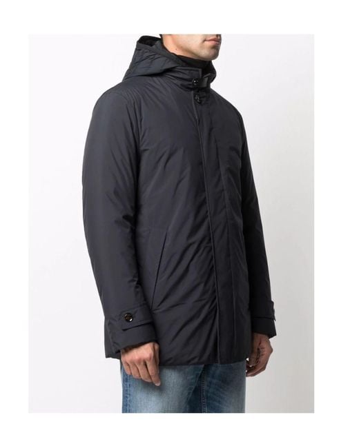 Moorer Blue Raffaello-Stp Padded Coat for men