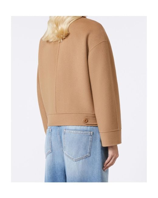Max Mara Brown Studio Fiero Button-Up Jacket