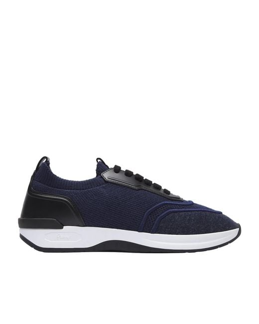 Brioni Blue Knit Sneakers for men