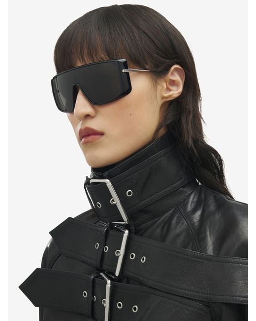 McQueen Gray Eyewear T-Bar Visor Sunglasses for men