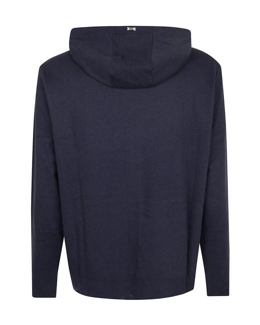 Herno Blue Zipped Hoodie for men