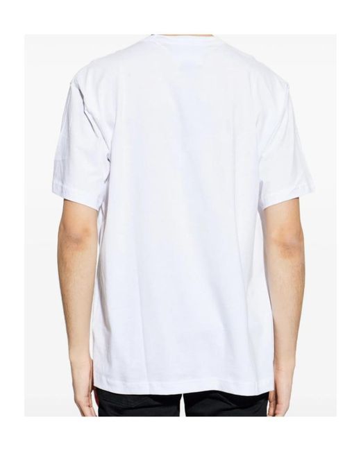 Versace Jeans White Couture Logo Printed Crewneck T-Shirt for men