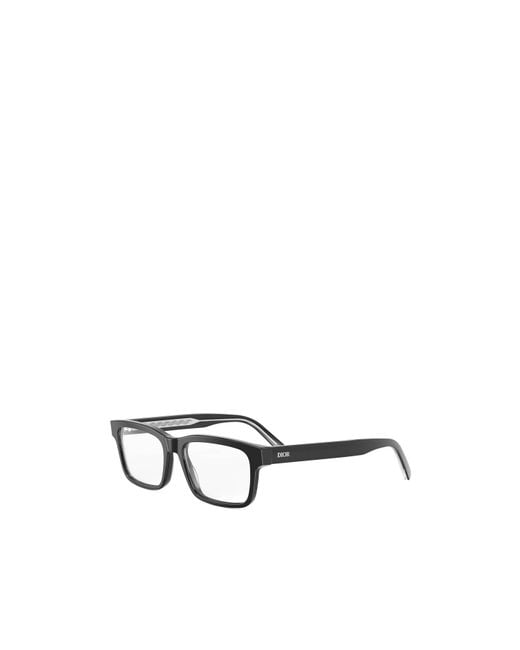 Dior White Eyewear Botanicao S4I Rectangle Frame Glasses for men