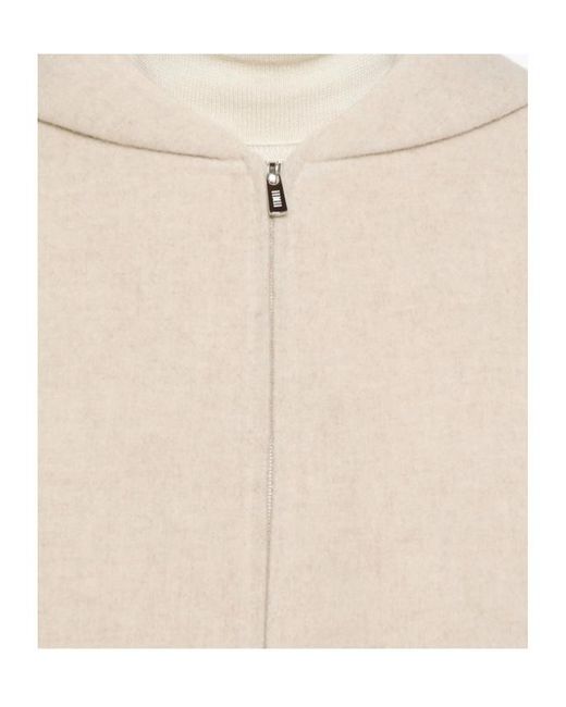 Fedeli Natural Hooded Zip-Front Jacket for men