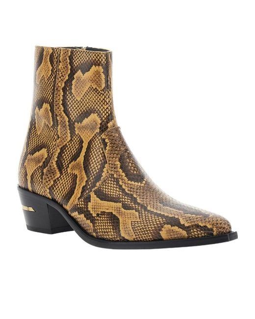 Amiri Brown Pointed-Toe Ankle Boots