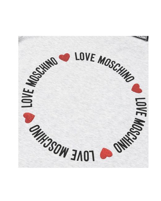 Moschino Gray Logo Details T-Shirt