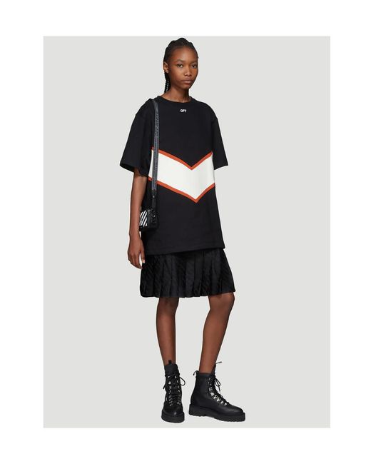 Off-White c/o Virgil Abloh Black Contrasting Panels T-Shirt Dress