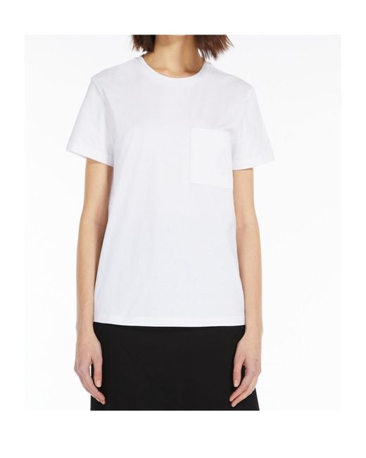 Max Mara White Short-Sleeved Crewneck T-Shirt