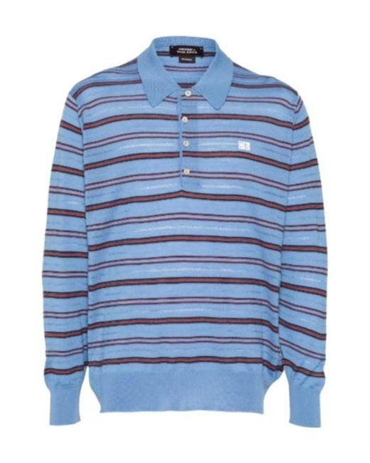 Wales Bonner Blue Beam Polo Shirt for men