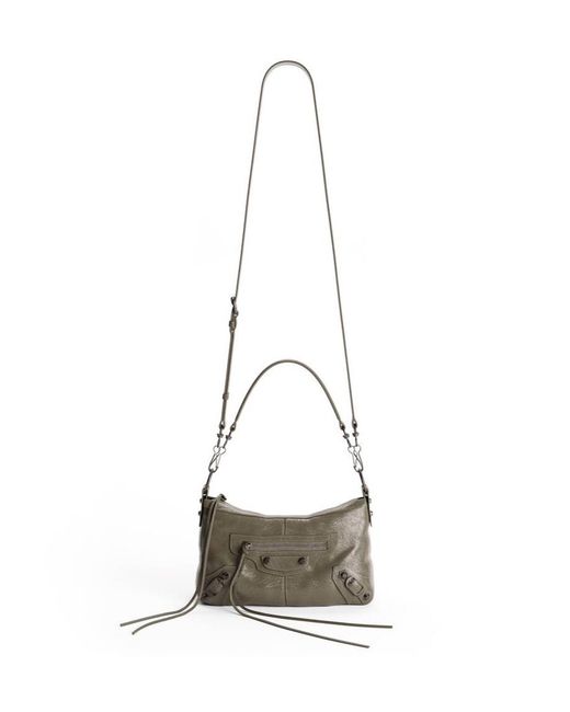 Balenciaga Gray Le City Moto Mini Shoulder Bag