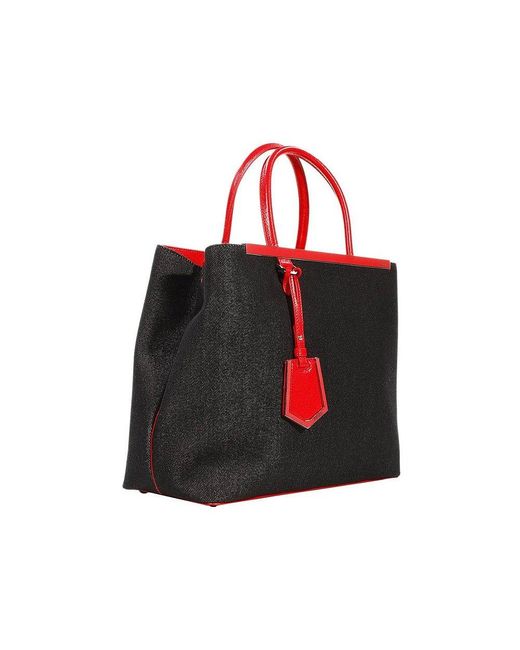 Fendi Red Logo Detail Handbag