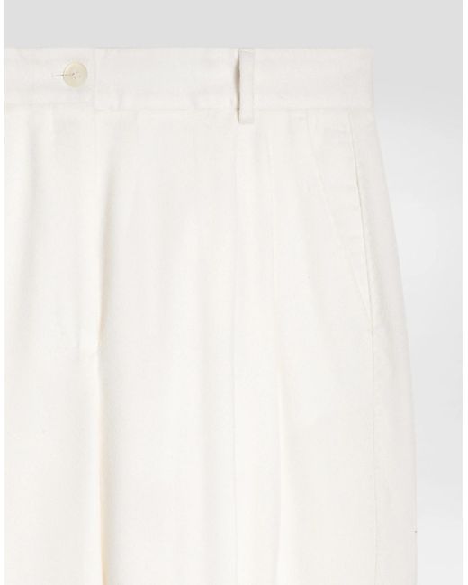 Dolce & Gabbana White Cashmere Trousers