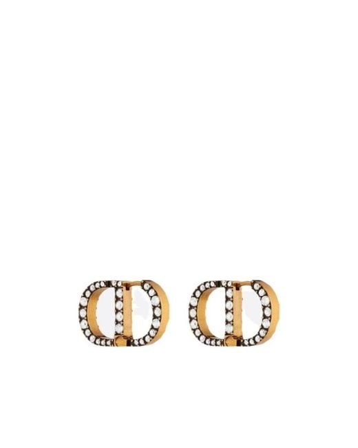 Dior White 30 Montaigne Earrings