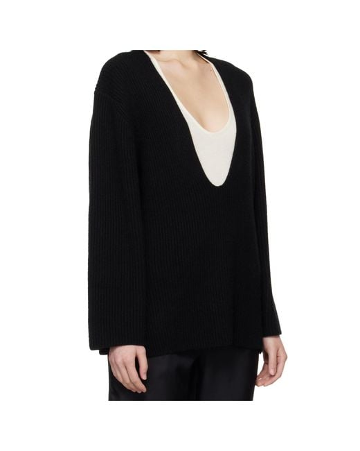 Loulou de Saison Black Long-Sleeved Sweater