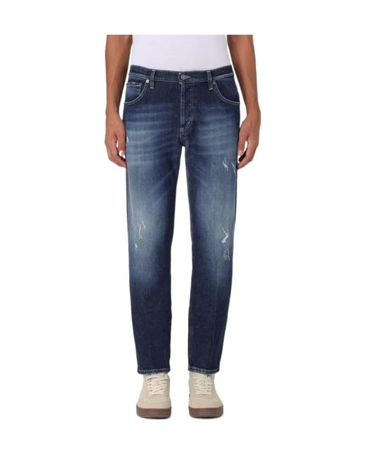 Dondup Blue Five-Pocket Denim Trousers for men