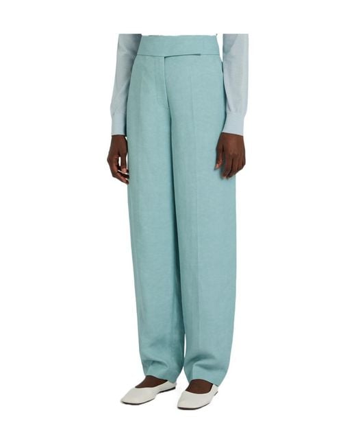 Joseph Blue Tapered Trousers