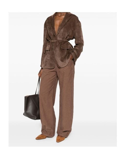 Brunello Cucinelli Brown Belted Corduroy Blazer