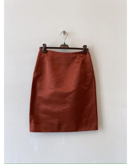 Loro Piana Orange Silvia Skirt