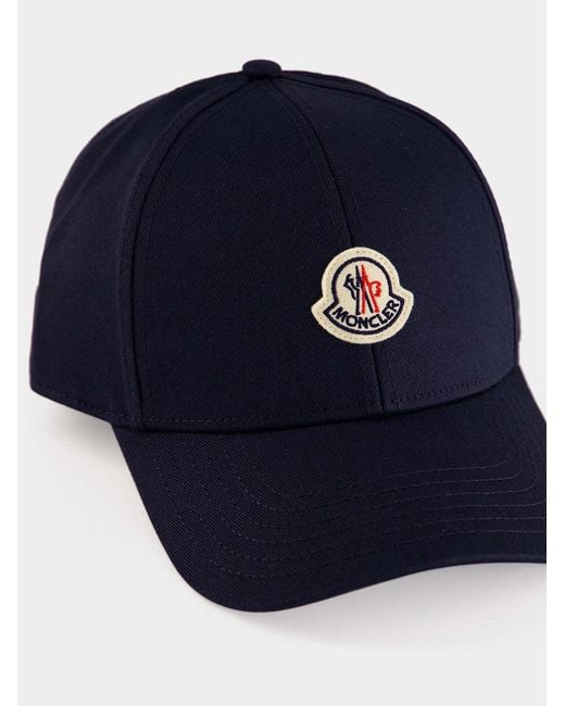 Moncler Blue Baseball Cap for men