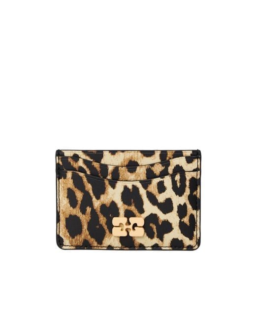Ganni White Print Card Holder