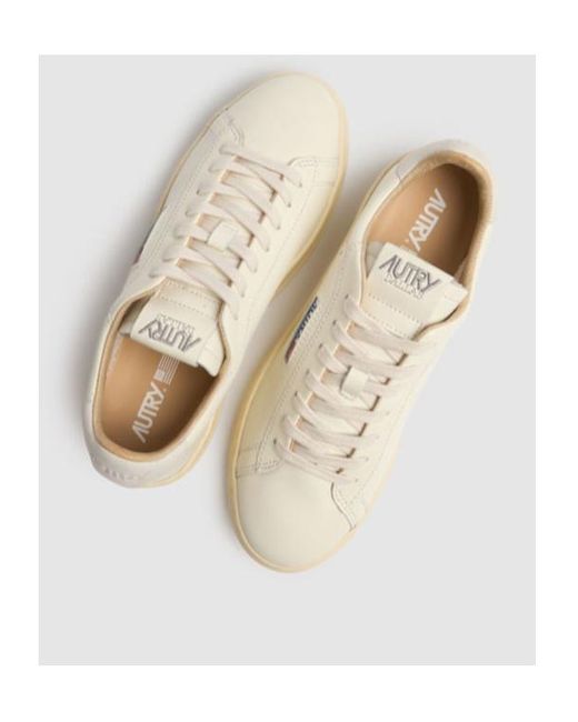 Autry Natural Lace-Up Low-Cut Sneakers