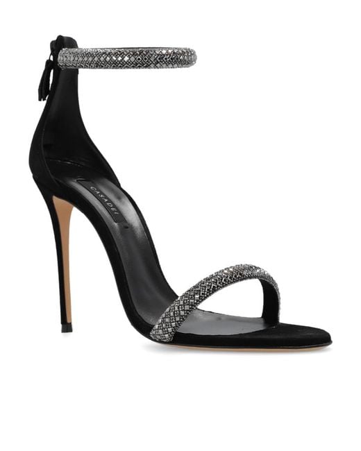Casadei White Scarlet Stratosphere 100Mm Crystal-Embellished Sandals