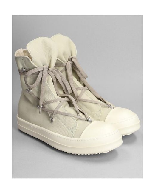 Rick Owens Natural Hexa High-Top Sneakers for men